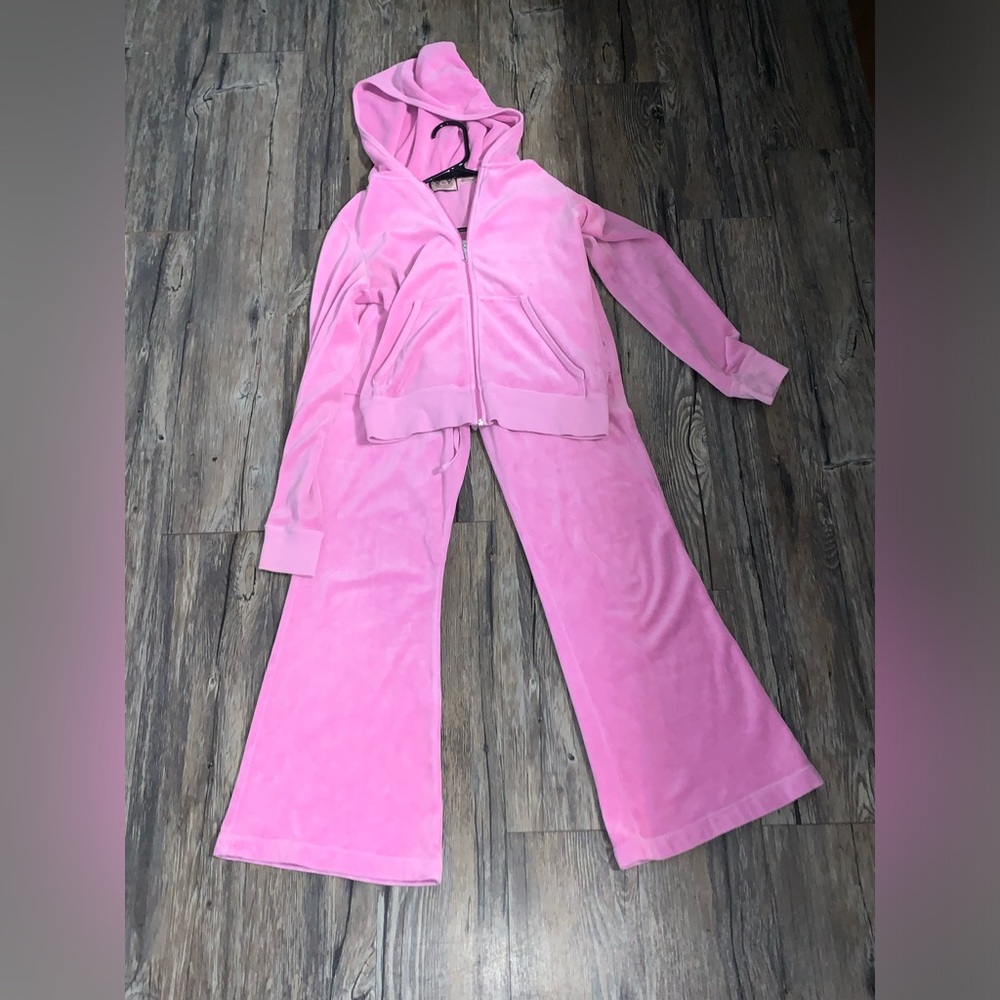 Bubblegum Pink Juicy Couture Velour Tracksuit Set